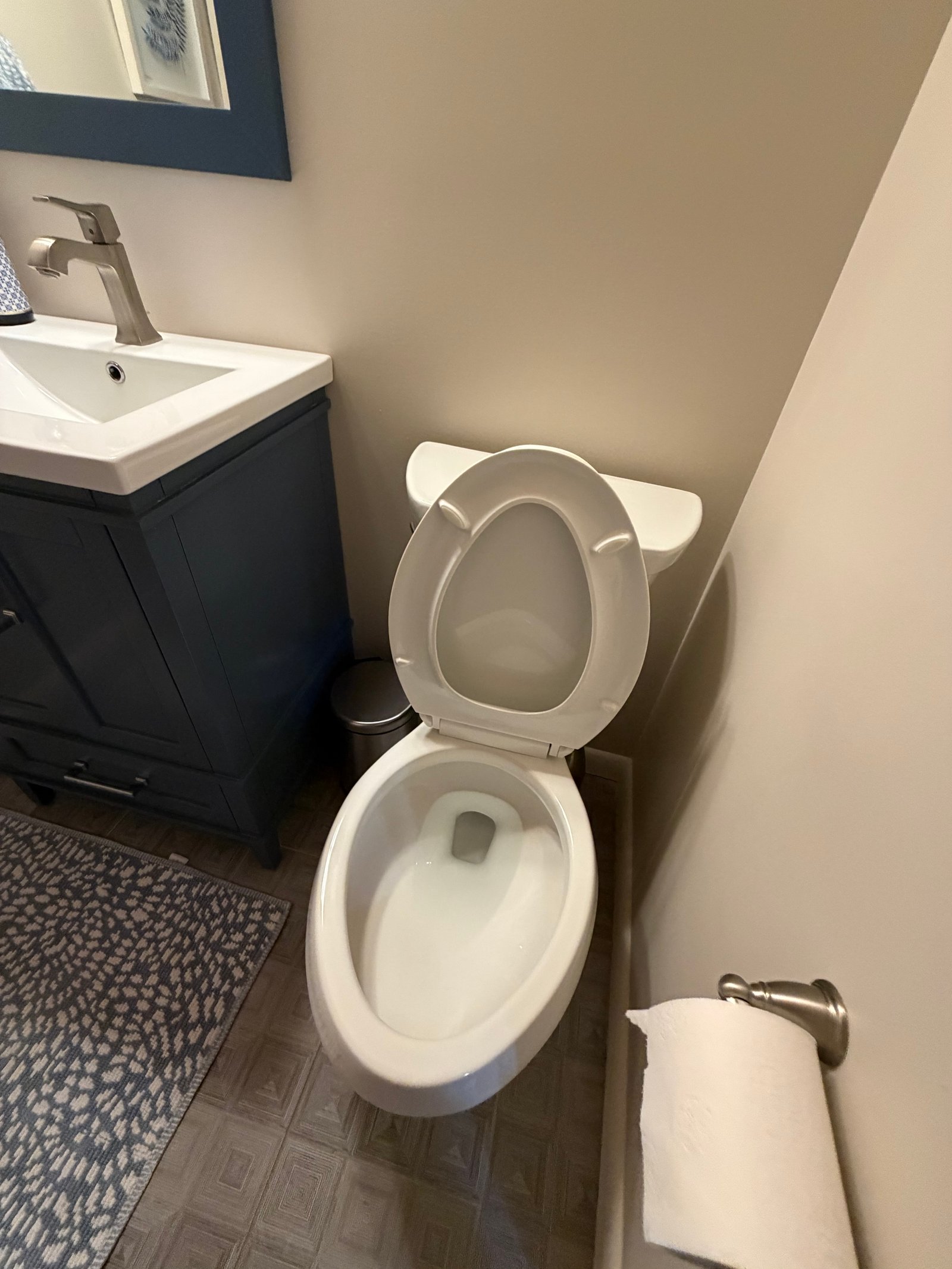 Freshly cleaned floor detail