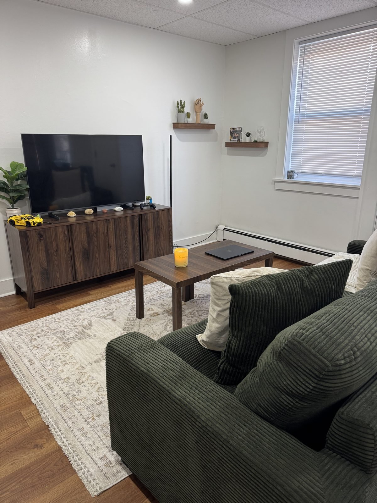 Living room left clean and tidy after service